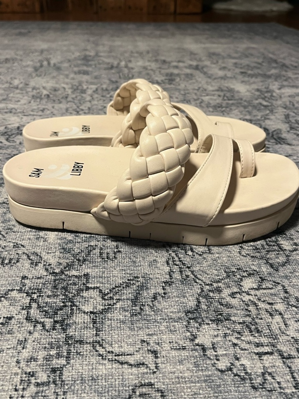 Sam & Libby stacked slip on sandals